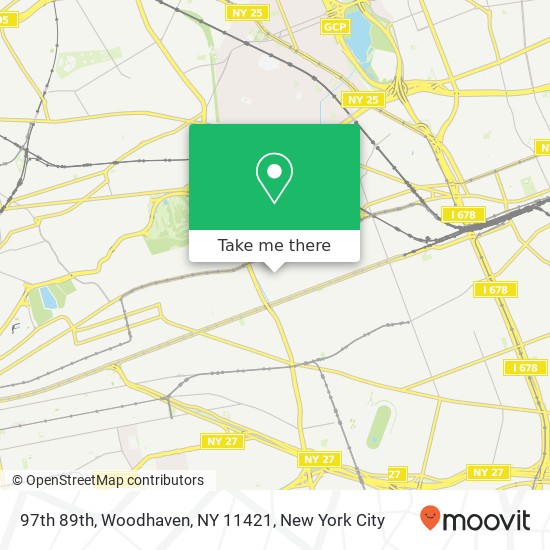 Mapa de 97th 89th, Woodhaven, NY 11421