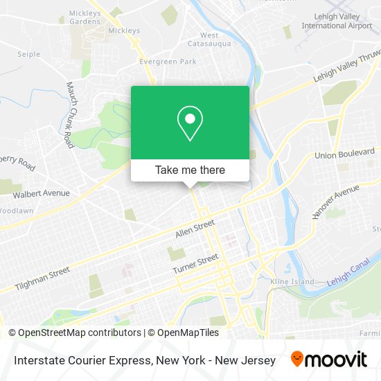 Interstate Courier Express map