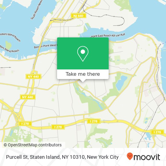 Mapa de Purcell St, Staten Island, NY 10310