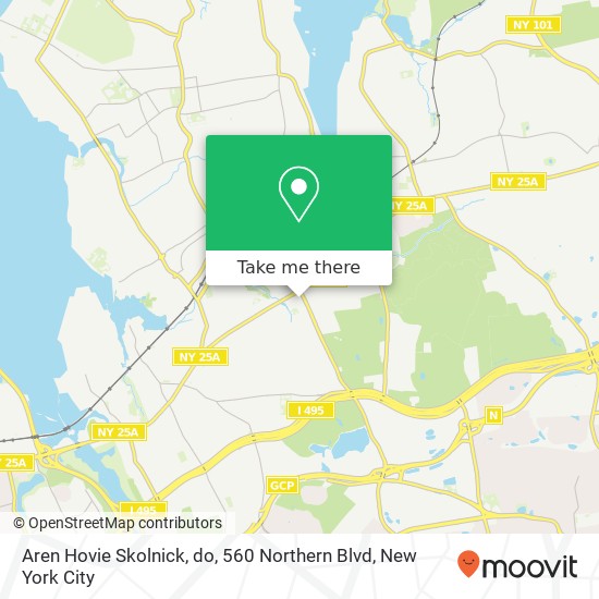 Mapa de Aren Hovie Skolnick, do, 560 Northern Blvd