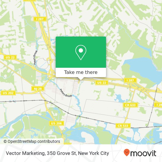 Mapa de Vector Marketing, 350 Grove St