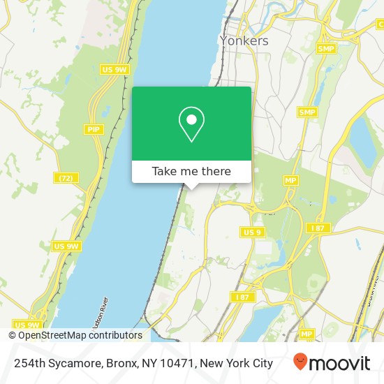 254th Sycamore, Bronx, NY 10471 map