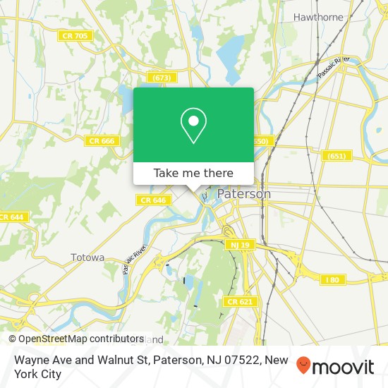 Wayne Ave and Walnut St, Paterson, NJ 07522 map