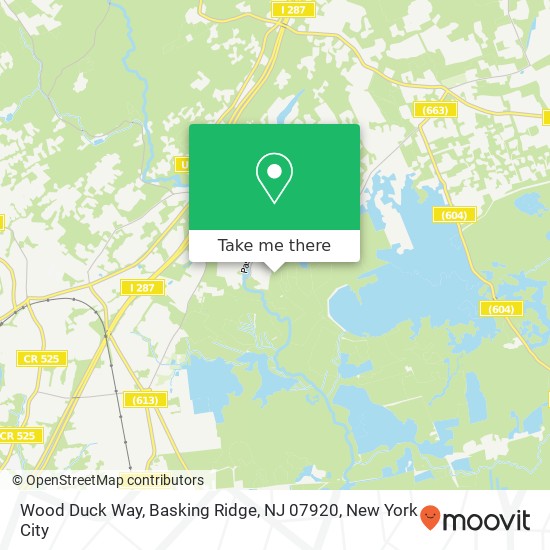 Mapa de Wood Duck Way, Basking Ridge, NJ 07920