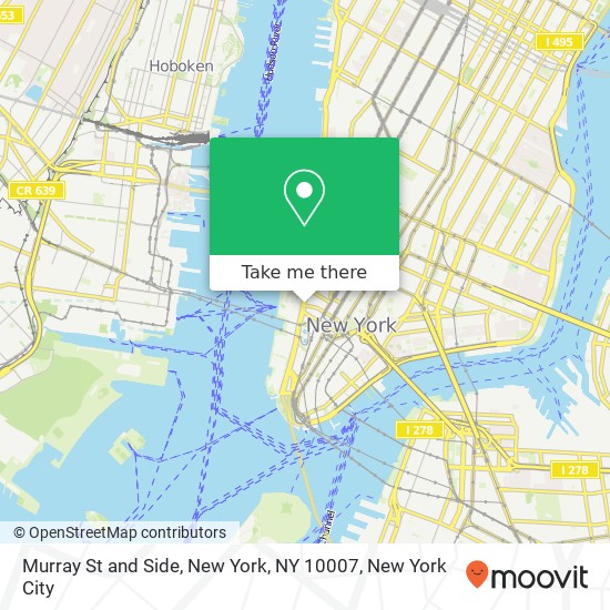 Murray St and Side, New York, NY 10007 map