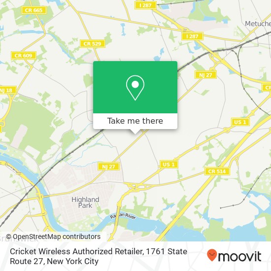 Cricket Wireless Authorized Retailer, 1761 State Route 27 map