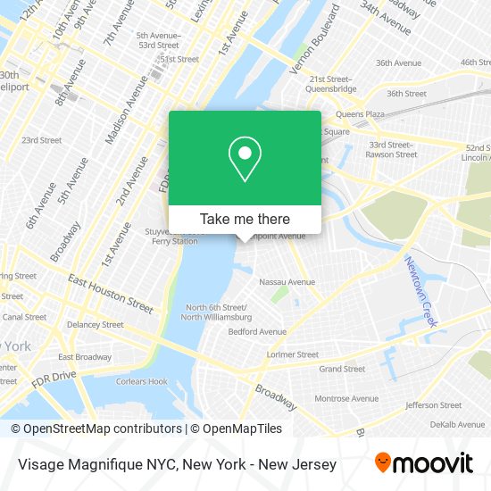 Mapa de Visage Magnifique NYC