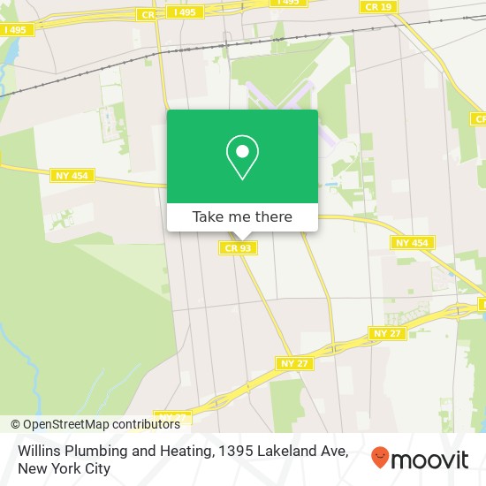 Mapa de Willins Plumbing and Heating, 1395 Lakeland Ave