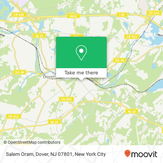 Mapa de Salem Oram, Dover, NJ 07801