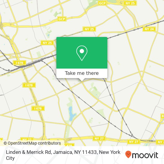 Mapa de Linden & Merrick Rd, Jamaica, NY 11433