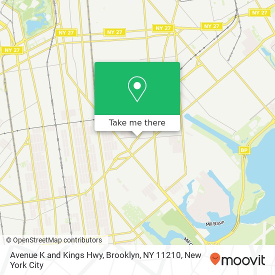 Avenue K and Kings Hwy, Brooklyn, NY 11210 map