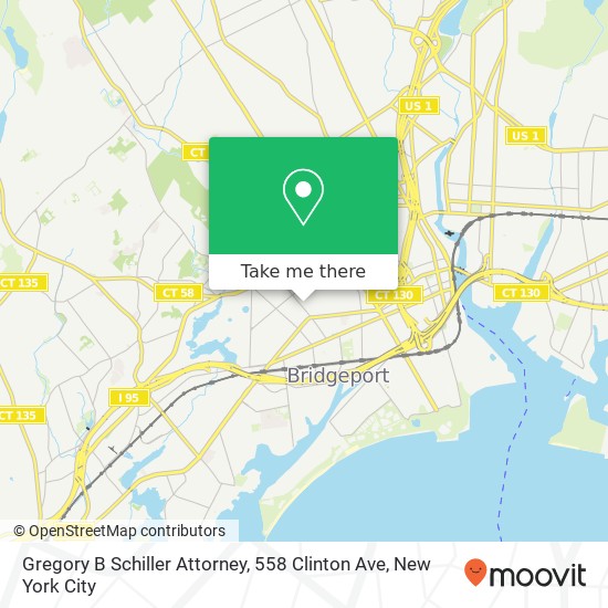 Mapa de Gregory B Schiller Attorney, 558 Clinton Ave