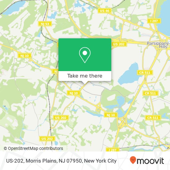 US-202, Morris Plains, NJ 07950 map