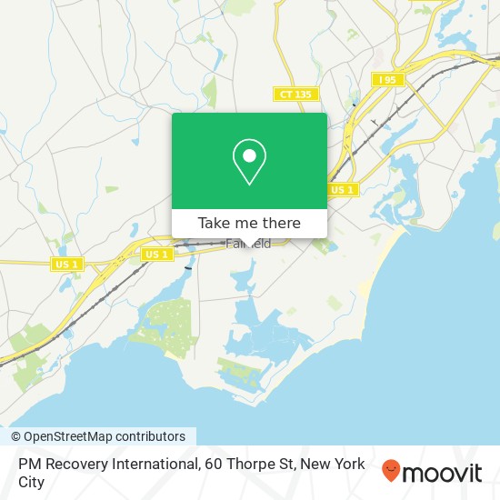 Mapa de PM Recovery International, 60 Thorpe St