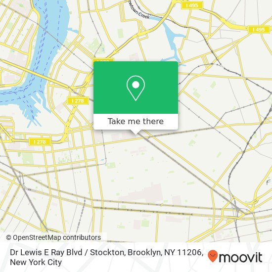 Mapa de Dr Lewis E Ray Blvd / Stockton, Brooklyn, NY 11206