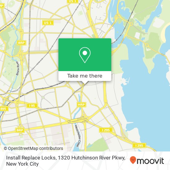 Mapa de Install Replace Locks, 1320 Hutchinson River Pkwy