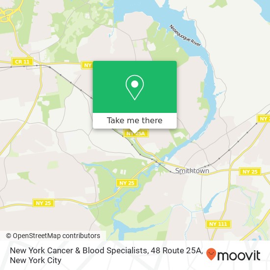 New York Cancer & Blood Specialists, 48 Route 25A map