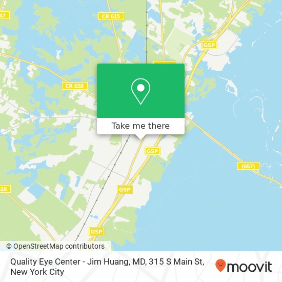 Quality Eye Center - Jim Huang, MD, 315 S Main St map