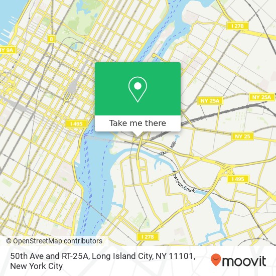 50th Ave and RT-25A, Long Island City, NY 11101 map