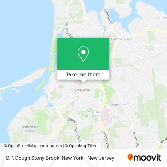 Mapa de D.P. Dough Stony Brook