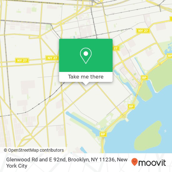 Mapa de Glenwood Rd and E 92nd, Brooklyn, NY 11236