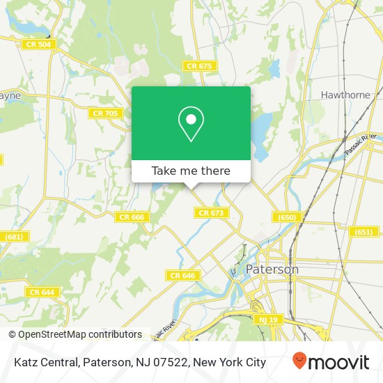 Mapa de Katz Central, Paterson, NJ 07522