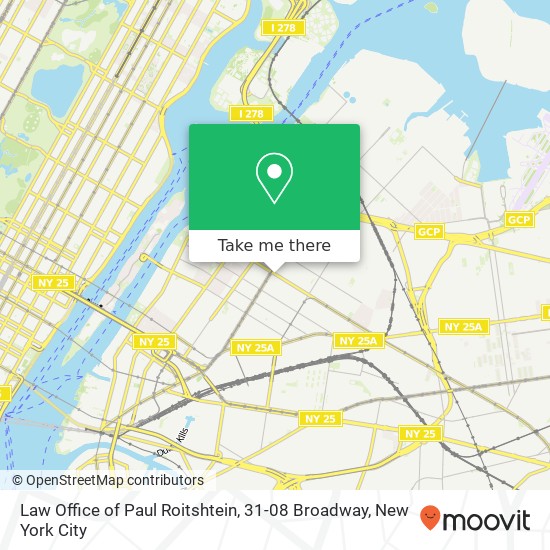 Mapa de Law Office of Paul Roitshtein, 31-08 Broadway