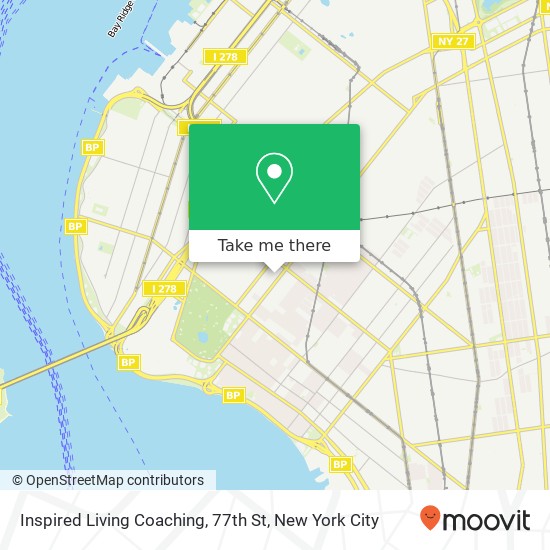 Mapa de Inspired Living Coaching, 77th St
