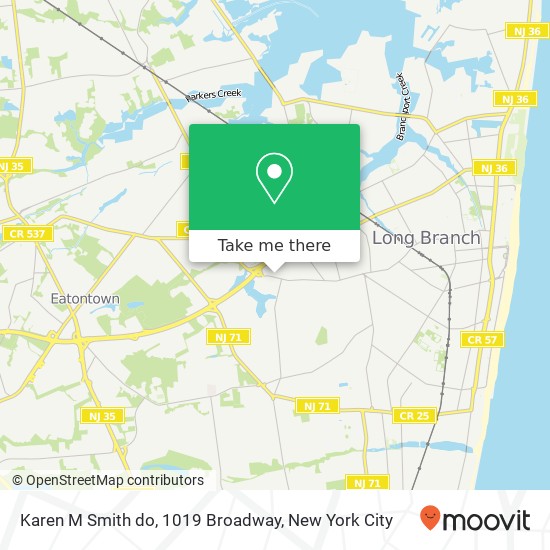 Karen M Smith do, 1019 Broadway map