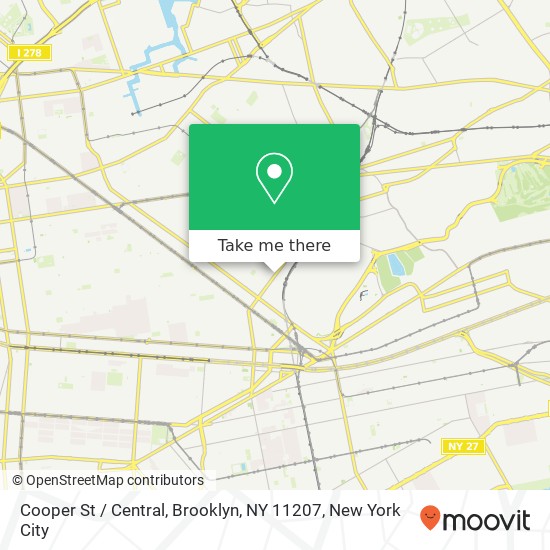 Mapa de Cooper St / Central, Brooklyn, NY 11207