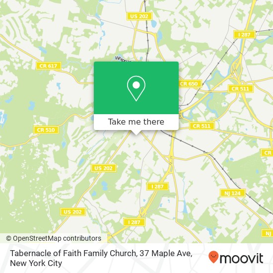 Mapa de Tabernacle of Faith Family Church, 37 Maple Ave