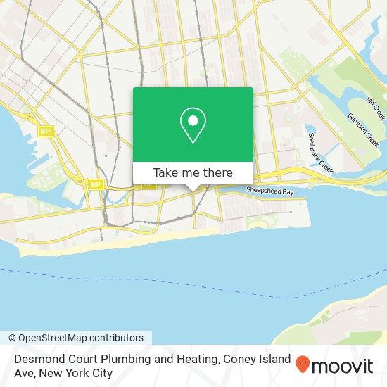 Mapa de Desmond Court Plumbing and Heating, Coney Island Ave