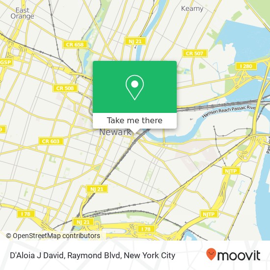 Mapa de D'Aloia J David, Raymond Blvd