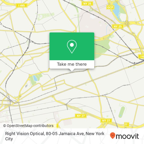 Right Vision Optical, 80-05 Jamaica Ave map
