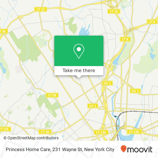 Mapa de Princess Home Care, 231 Wayne St