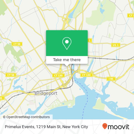 Mapa de Primelux Events, 1219 Main St