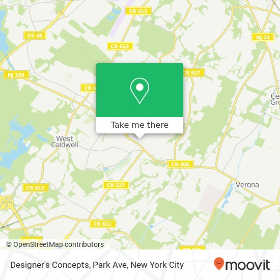 Mapa de Designer's Concepts, Park Ave