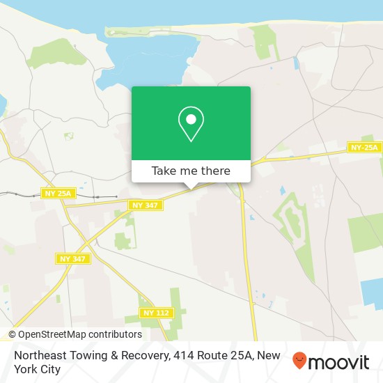 Northeast Towing & Recovery, 414 Route 25A map