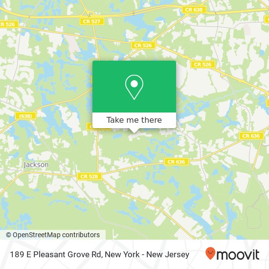 Mapa de 189 E Pleasant Grove Rd, Jackson, NJ 08527