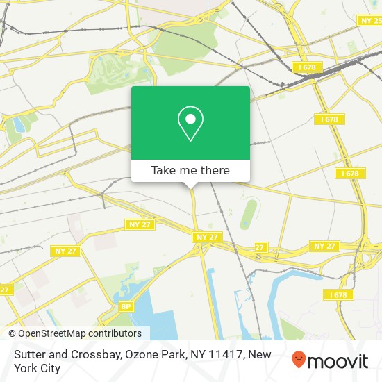 Mapa de Sutter and Crossbay, Ozone Park, NY 11417