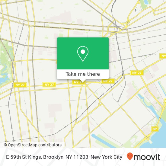 Mapa de E 59th St Kings, Brooklyn, NY 11203