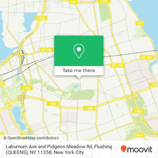 Mapa de Laburnum Ave and Pidgeon Meadow Rd, Flushing (QUEENS), NY 11358
