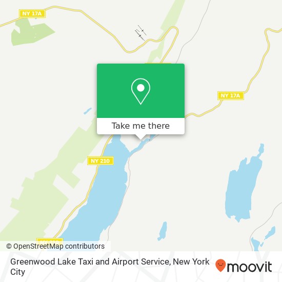 Greenwood Lake Taxi and Airport Service map