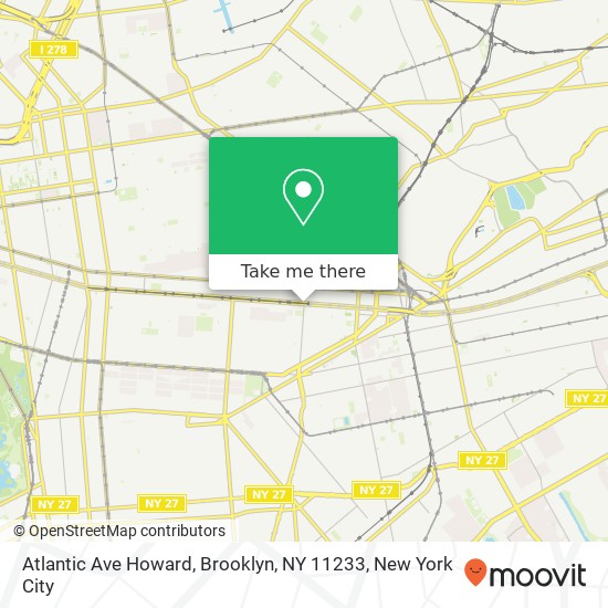 Mapa de Atlantic Ave Howard, Brooklyn, NY 11233