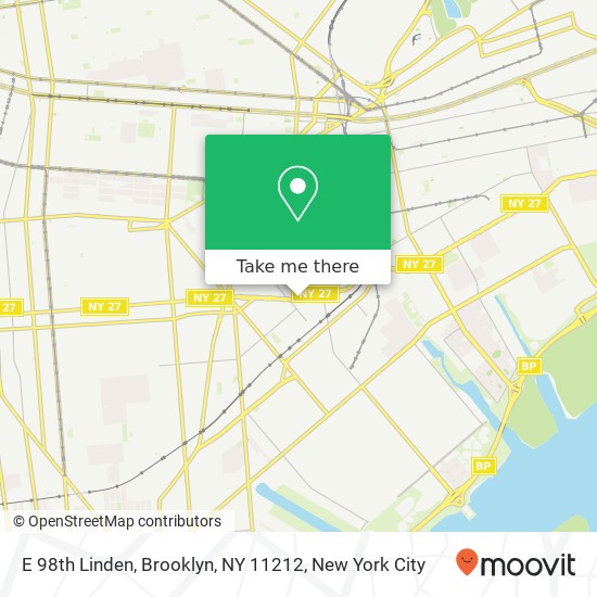 Mapa de E 98th Linden, Brooklyn, NY 11212