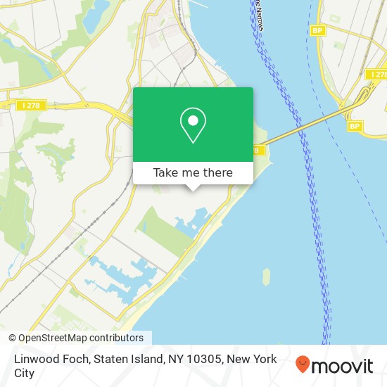 Mapa de Linwood Foch, Staten Island, NY 10305