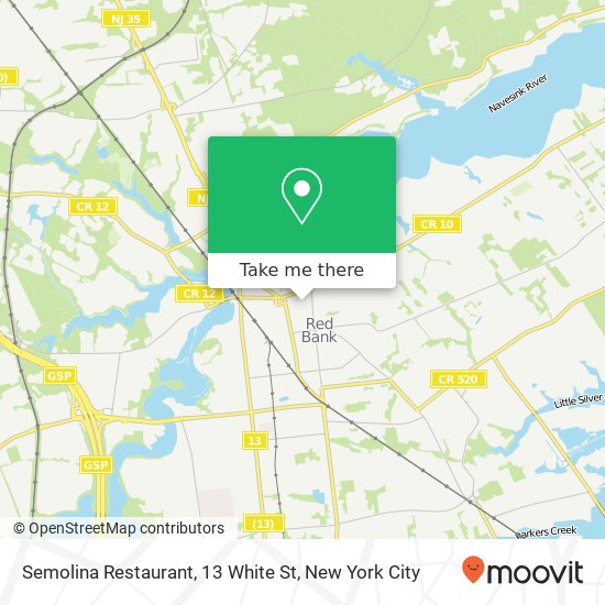 Semolina Restaurant, 13 White St map