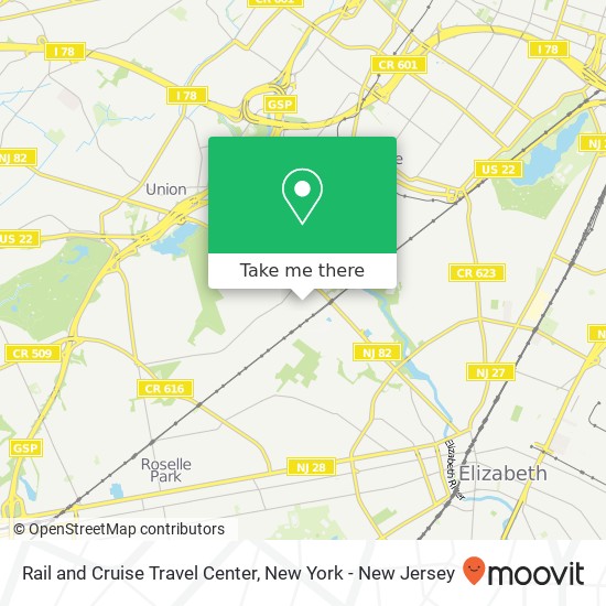 Mapa de Rail and Cruise Travel Center