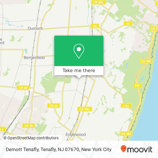 Mapa de Demott Tenafly, Tenafly, NJ 07670