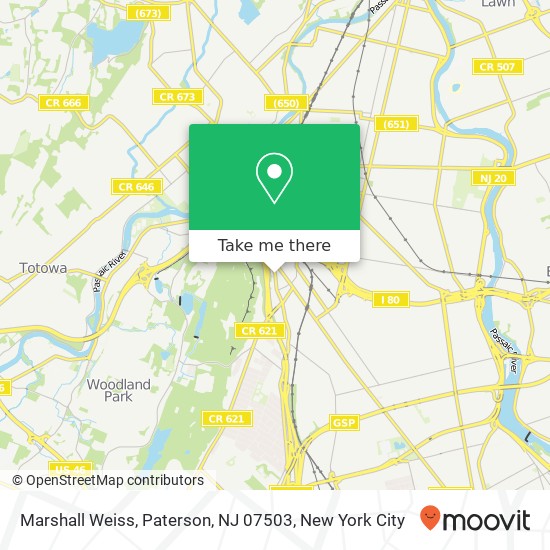 Mapa de Marshall Weiss, Paterson, NJ 07503